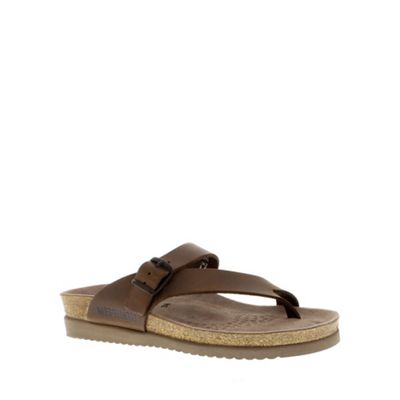 Brown 'Helen' toe thong sandal